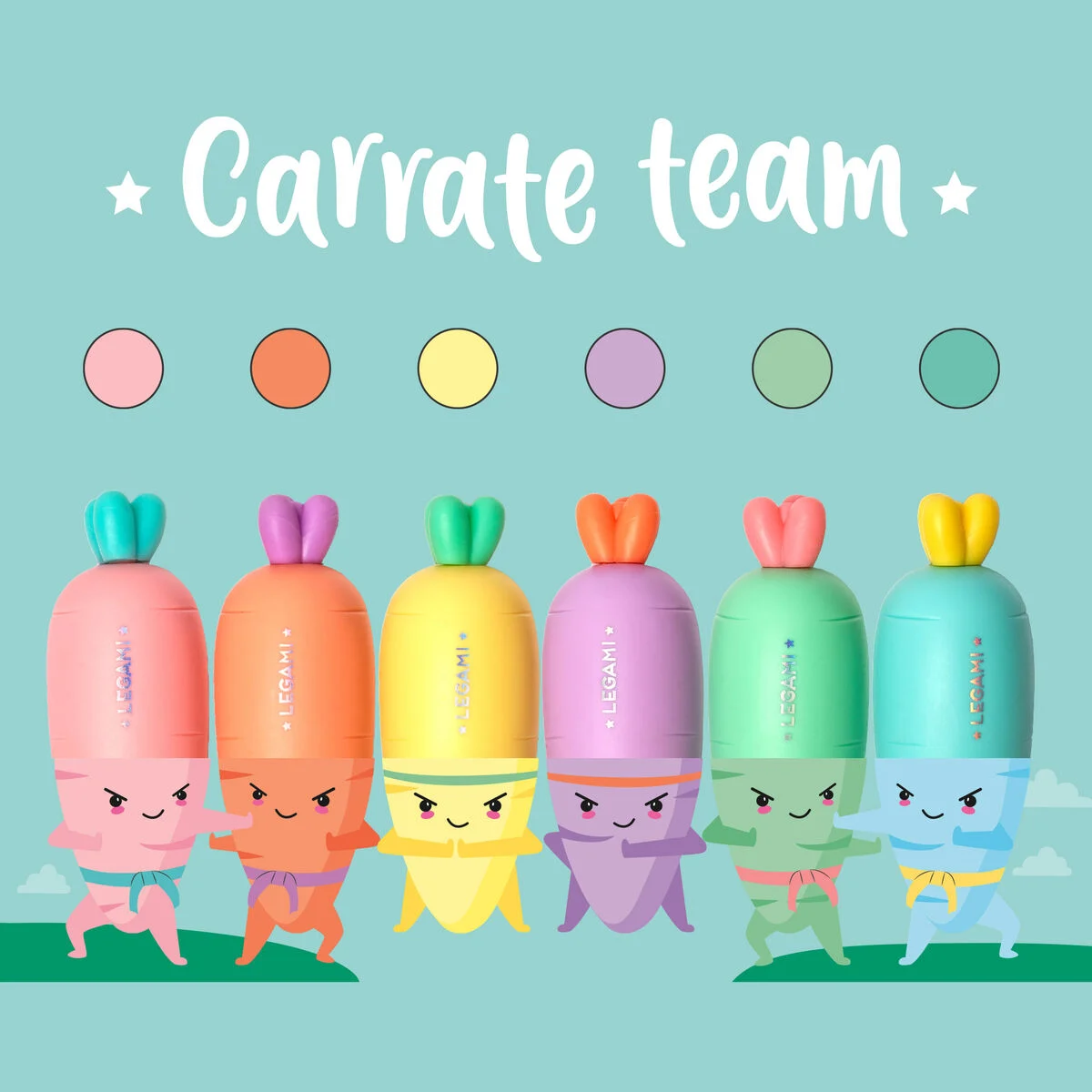 6 mini surligneurs carrotte - Photo 2