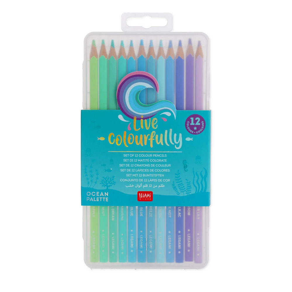 12 Crayons de couleurs Ocean